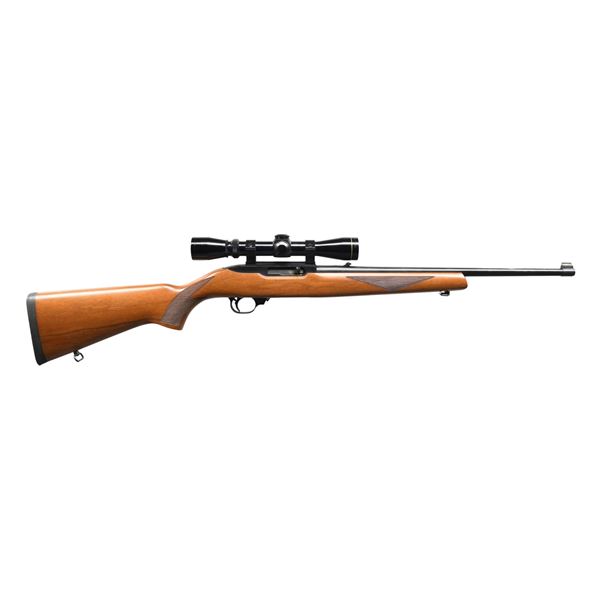 RUGER 10/22 SEMI AUTO CARBINE WITH LEUPOLD SCOPE.