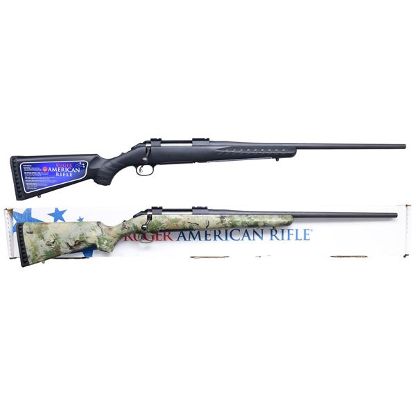 2 RUGER AMERICAN BOLT ACTION RIFLES.