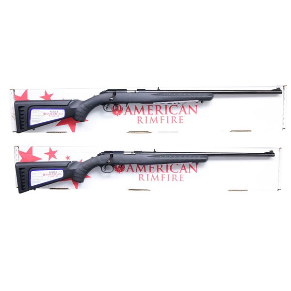 2 RUGER AMERICAN RIMFIRE BOLT ACTION RIFLES WITH