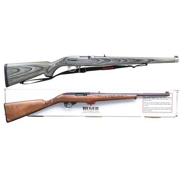 2 RUGER MODEL 10/22 SEMI AUTO CARBINES.