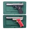 Image 1 : 2 RUGER MARK III HUNTER SEMI AUTO PISTOLS WITH