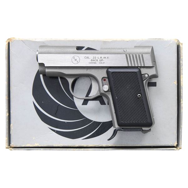 AMT BACK-UP SEMI AUTO PISTOL.
