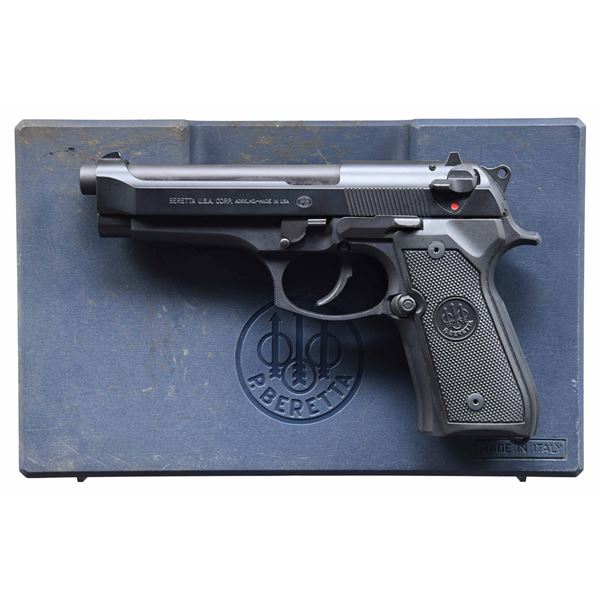 BERETTA MODEL 92FS SEMI AUTO PISTOL W/ CASE.