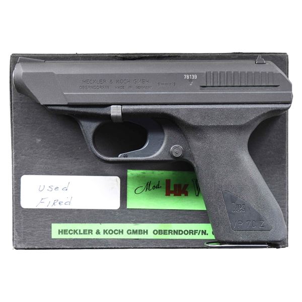 HK MODEL VP70Z SEMI AUTO PISTOL WITH FACTORY BOX.