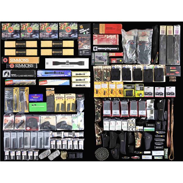 LARGE LOT OF ASSORTED SCOPES, MAGAZINES, &