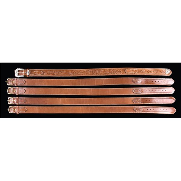 LOT OF 5 EL PASO SADDLERY PISTOL BELTS.