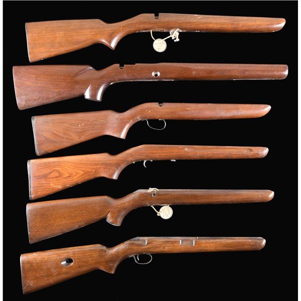 LOT OF 6 WINCHESTER & REMINGTON RIFLE STOCKS.