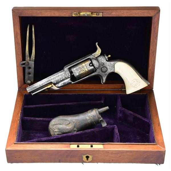 CUSTOM CASED SILVER & GOLD ENGRAVED CIVIL WAR ERA