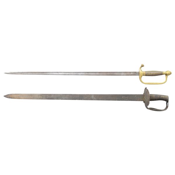 US M1840 MUSICIANS SWORD & BRITISH M1804 CUTLASS.