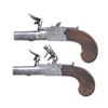 Image 1 : TWO BRITISH SCREW BARREL FLINTLOCK PISTOLS BY