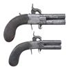 Image 2 : TWO BRITISH SWIVEL BARREL PERCUSSION PISTOLS.