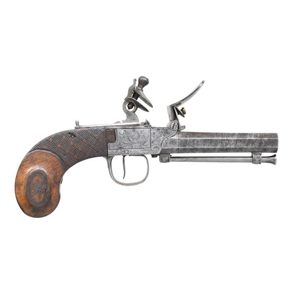 UNMARKED BRITISH FLINTLOCK PISTOL.