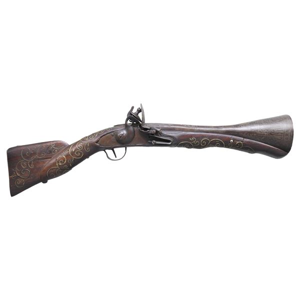 ORNATE OTTOMAN STYLE FLINTLOCK DAG BLUNDERBUSS.