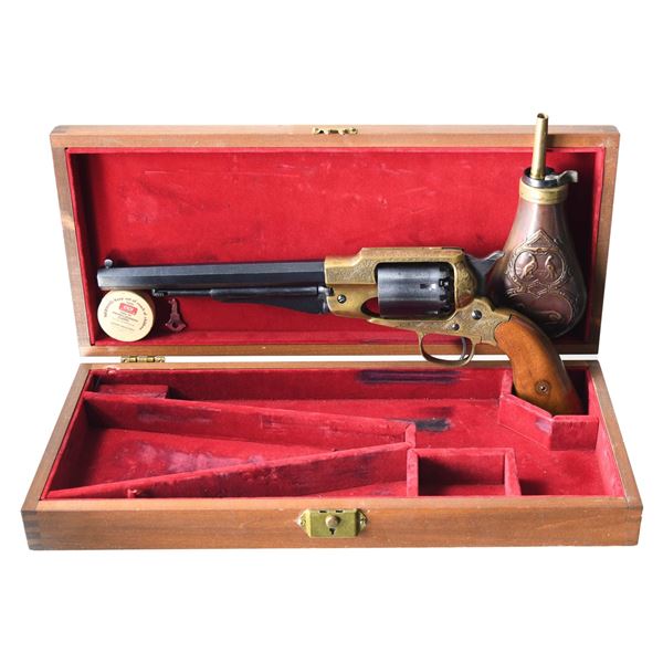 ENGRAVED PIETTA MODEL 1858 REVOLVER.