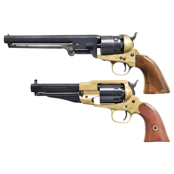 2 ITALIAN REPRODUCTION CAP & BALL REVOLVERS.