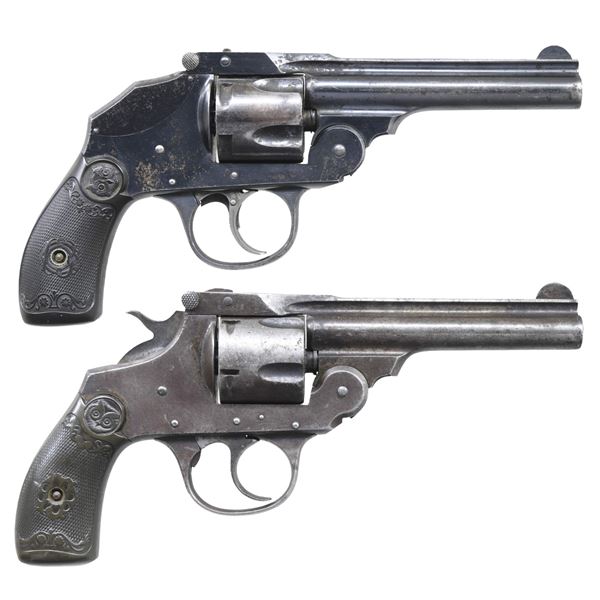 2 IVER JOHNSON .38 SAFETY AUTOMATIC DA REVOLVERS.