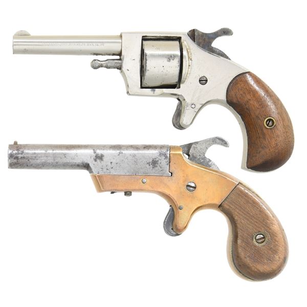 2 ANTIQUE RIMFIRE HANDGUNS.