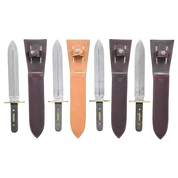 4 ROOSEVELT AND DRAKE CAMP KNIVES.