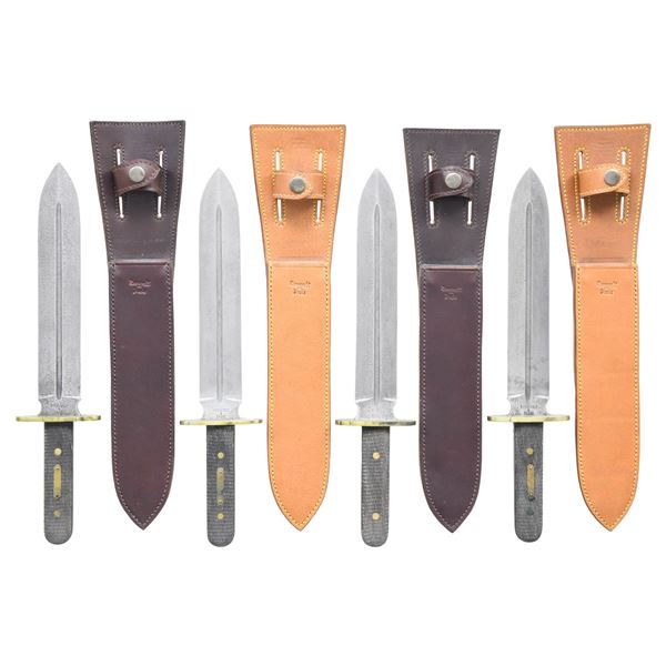 4 ROOSEVELT AND DRAKE CAMP KNIVES.