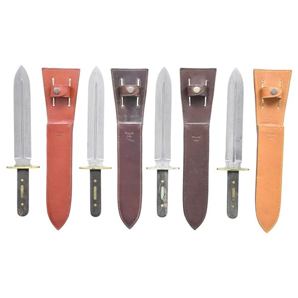 4 ROOSEVELT AND DRAKE CAMP KNIVES.