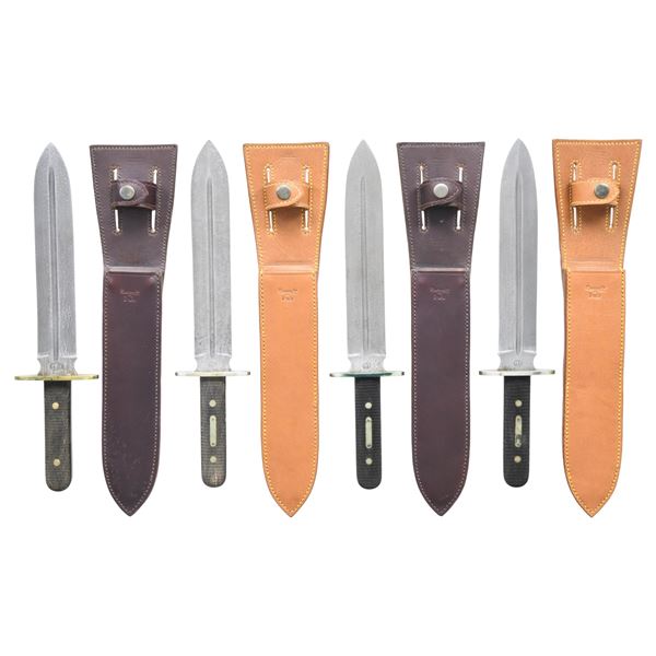 4 ROOSEVELT AND DRAKE CAMP KNIVES.