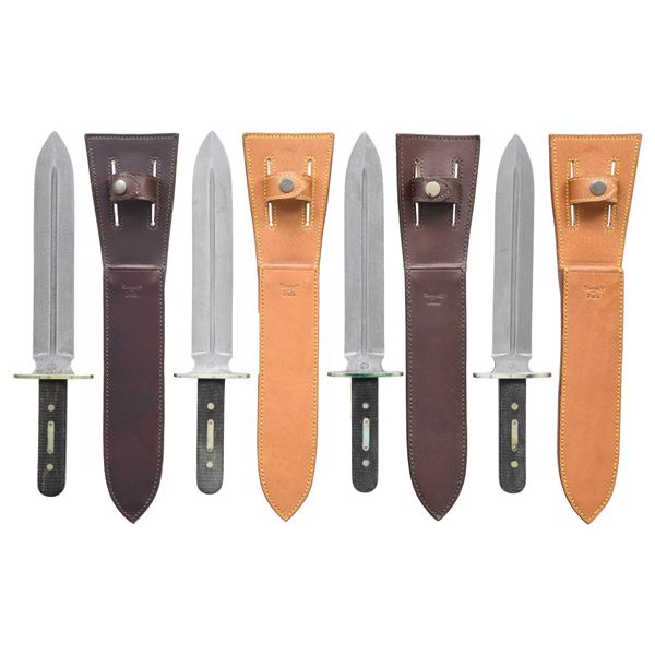 4 ROOSEVELT AND DRAKE CAMP KNIVES.