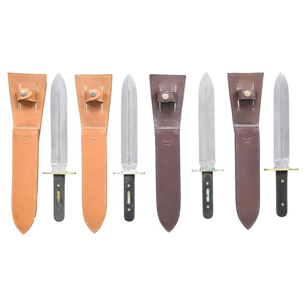 4 ROOSEVELT AND DRAKE CAMP KNIVES.