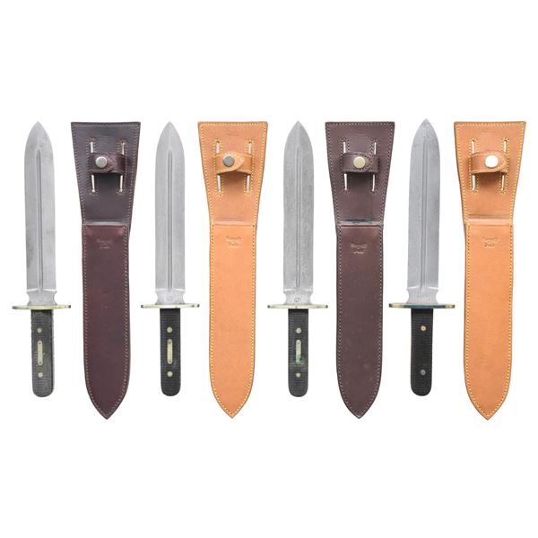 4 ROOSEVELT AND DRAKE CAMP KNIVES.