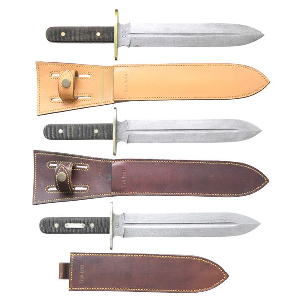 3 LEWIS DRAKE CAMP KNIVES.