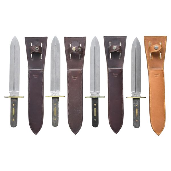 4 ROOSEVELT AND DRAKE CAMP KNIVES.