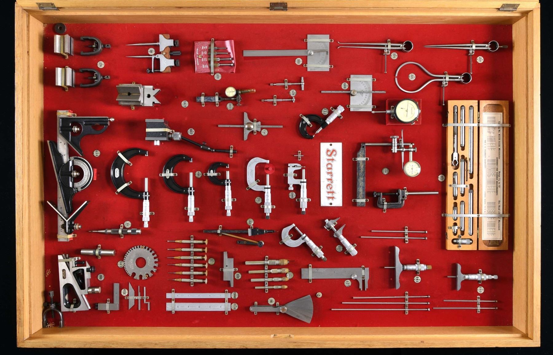 Starrett Layout Tools FABULOUS HUGE STARRETT TOOLS FACTORY WALL-MOUNTED - Poulin Auctions