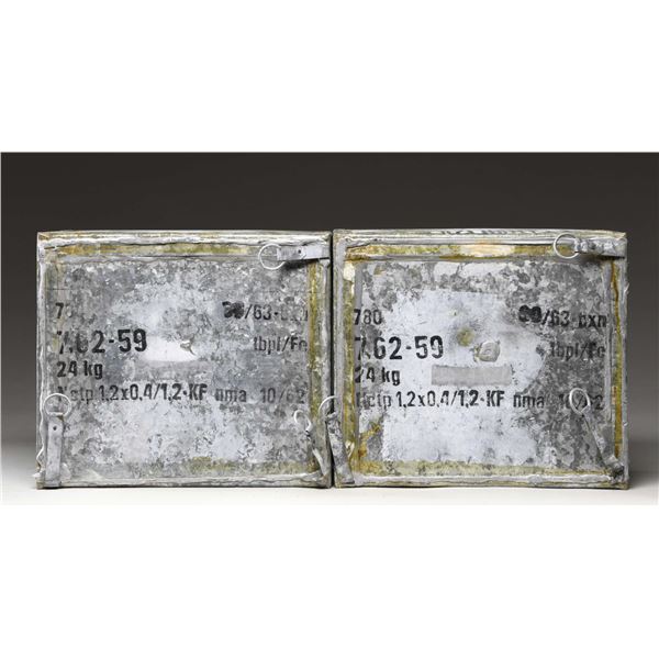 2 SEALED CANS OF CZECH 7.62X54R SILVER TIP AMMO.