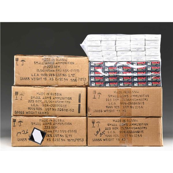 5,000 ROUNDS OF RUSSIAN 223 REM RIFLE AMMO.
