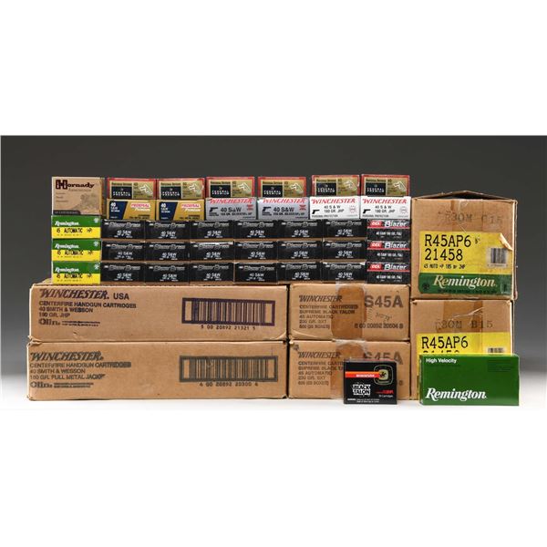 3,740 ROUNDS OF 45 ACP & 40 S&W PISTOL AMMUNITION.