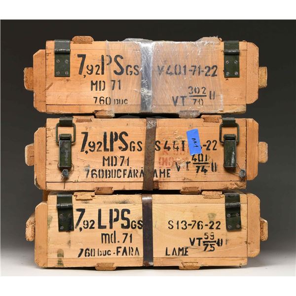 3 CRATES OF ROMANIAN MODEL 71 SURPLUS 8MM MAUSER
