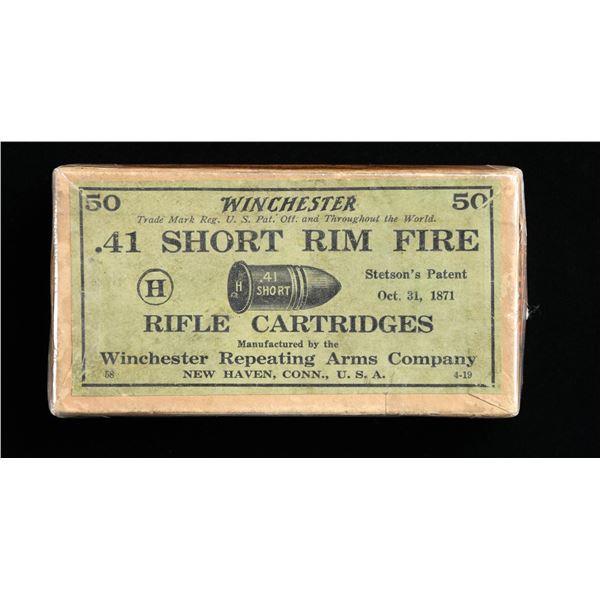 SCARCE WINCHESTER GREEN LABEL 41 RIMFIRE CARTRIDGE