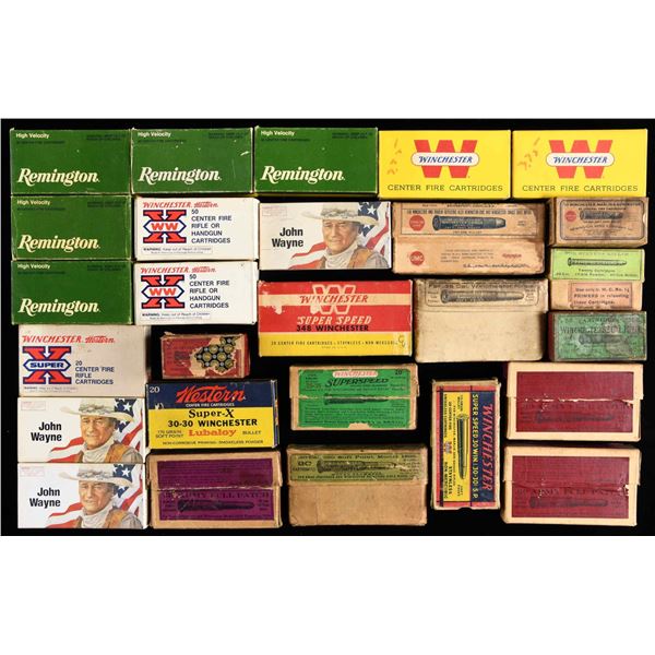 GROUPING OF VINTAGE AND SCARCE COLLECTOR AMMO.