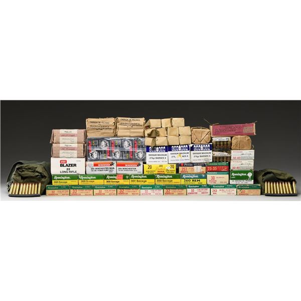 LOT OF ASSORTED PISTOL & RIFLE CALIBER AMMUNITION.