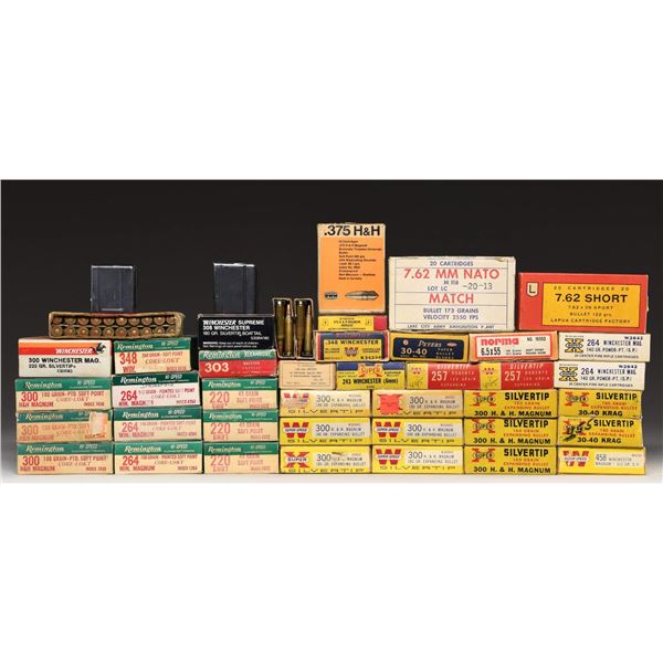 GROUPING OF ASSORTED RIFLE AMMUNITION.