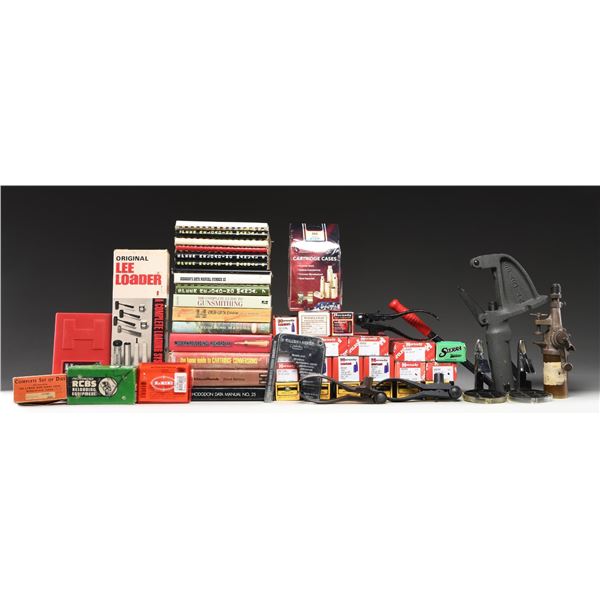 GROUPING OF RELOADING EQUIPMENT, MANUALS AND HAND