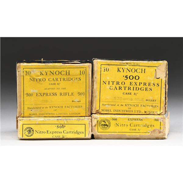 LOT OF ABOUT 37 RDS. OF KYNOCH 500 NE AMMO.
