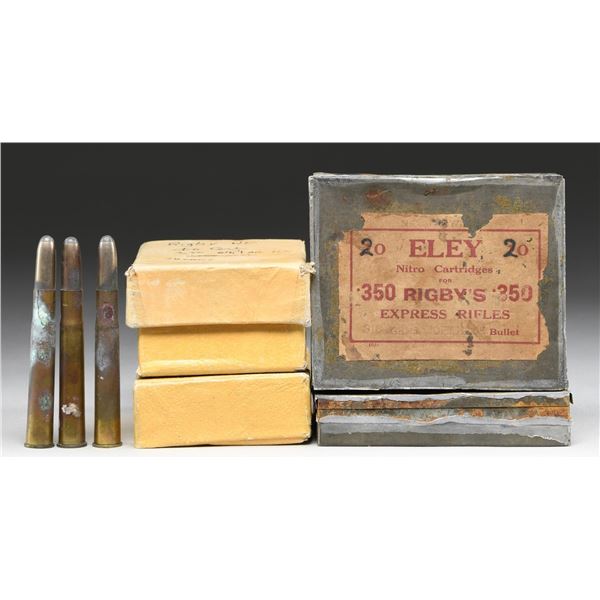 LOT OF ABOUT 75 RDS. OF 350 RIGBY AMMO.