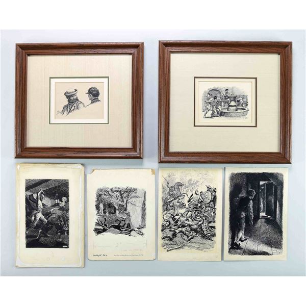 NORMAN PRICE (American, 1877-1951) GROUP OF SIX