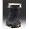 Image 1 : REAL ELEPHANT FOOT MADE INTO A FOOT STOOL OR