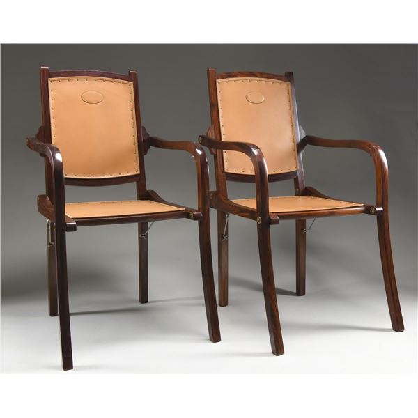 SET OF 2 LEWIS DRAKE BAREILLY CHAIRS.