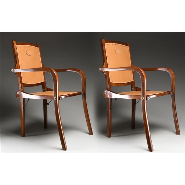 SET OF 2 LEWIS DRAKE BAREILLY CHAIRS.