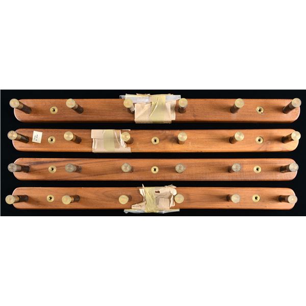 4 WALL MOUNTED PEGBOARDS.