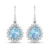 14KT White Gold 2.5ctw Aquamarine and Diamond Earrings