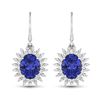 Image 1 : 14KT White Gold 2.82ctw Tanzanite and Diamond Earrings