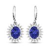 Image 2 : 14KT White Gold 2.82ctw Tanzanite and Diamond Earrings